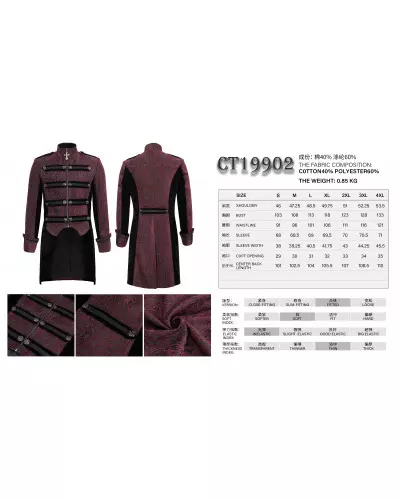 Red Elegant Jacket for Men from Devil Fashion Brand at €159.90
