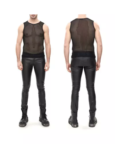T-Shirt en Grille Noire pour Homme de la Marque Devil Fashion à 25,00 €