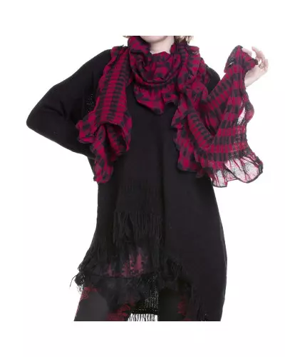Schwarz-Roter Tartan-Schal der Crazyinlove -Marke für 5,00 €