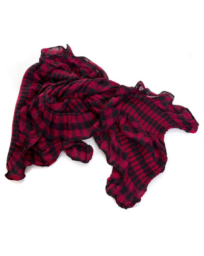 Pañuelo Tartan Rojo y Negro