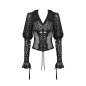 Camisa com Mangas de Tule