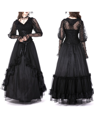 Long Skirt with Lace