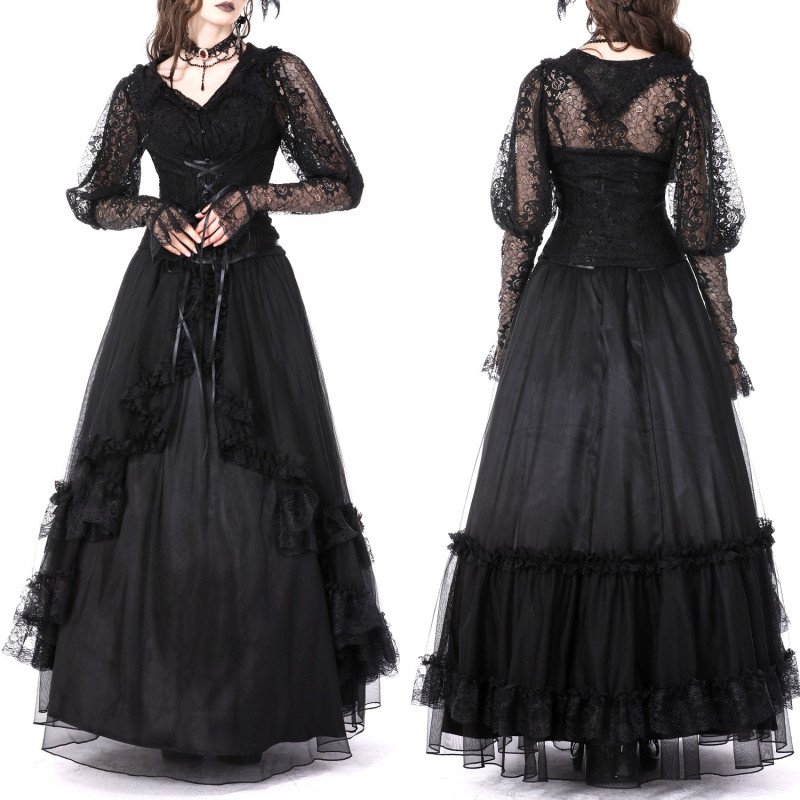 Long Skirt with Lace