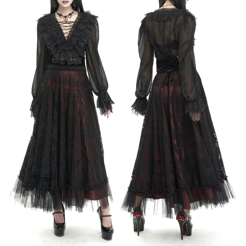 Blusa Negra Semitransparente