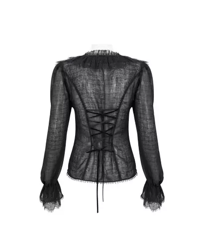 Blouse Noire Semitransparente de la Marque Devil Fashion à 61,50 €