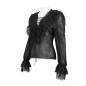 Black Semitransparent Blouse