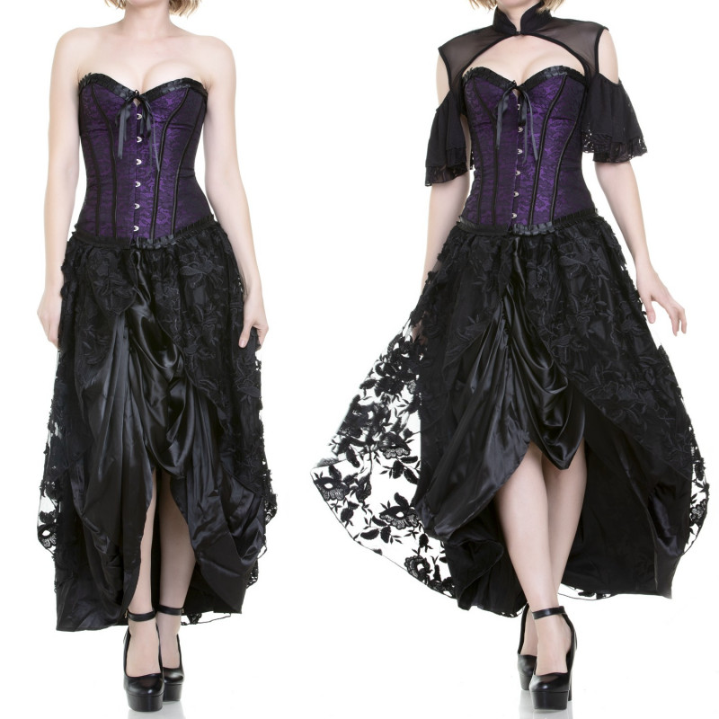 Black and Lilac Corset