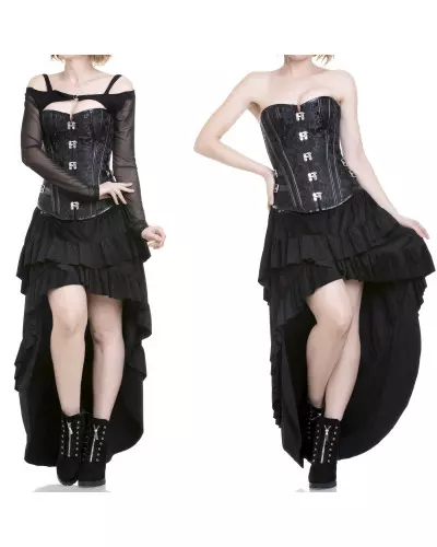 Corset with Brocade and Faux Leather from Crazyinlove Brand at €31.00