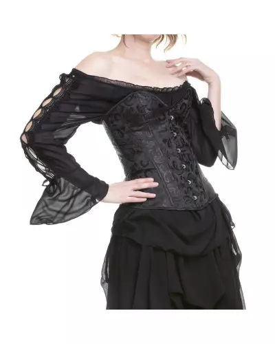 Black Corset with Brocade from Crazyinlove Brand at €29.90