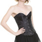 Corset Noir avec Brocart Corset Noir avec Brocart