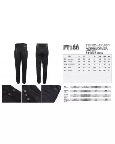 Pantalon Noir Élégant pour Homme de la Marque Devil Fashion à 89,90 €