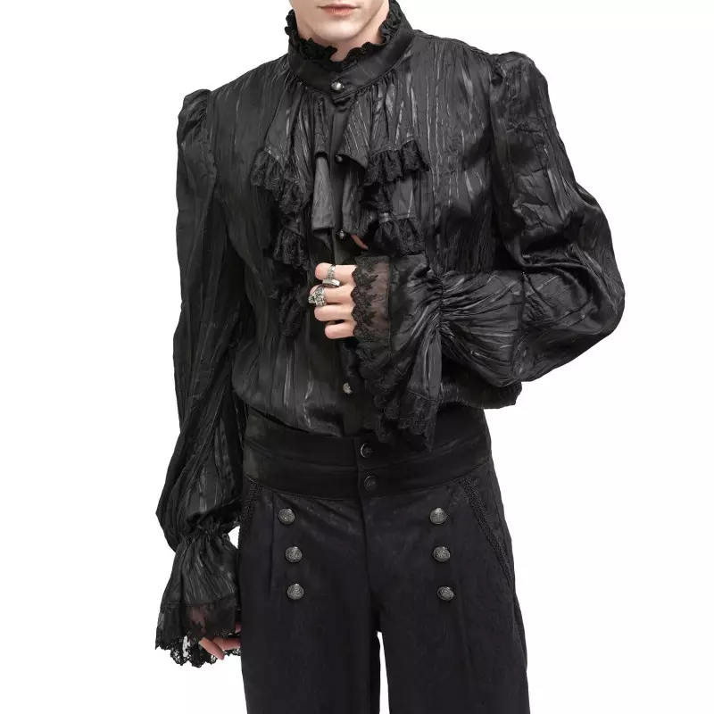 Chemise Noire pour Homme de la Marque Devil Fashion à 112,50 €