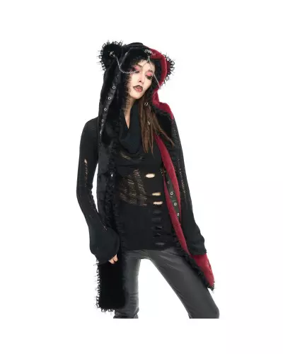 Écharpe Noir et Rouge avec Oreilles de la Marque Devil Fashion à 75,00 €