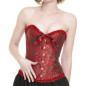 Corset Rouge avec Brocart Corset Rouge avec Brocart