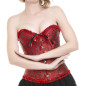 Corset Rouge avec Brocart Corset Rouge avec Brocart