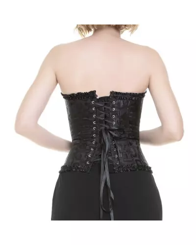 Corset Noir à Tiges Métalliques de la Marque Crazyinlove à 29,90 €