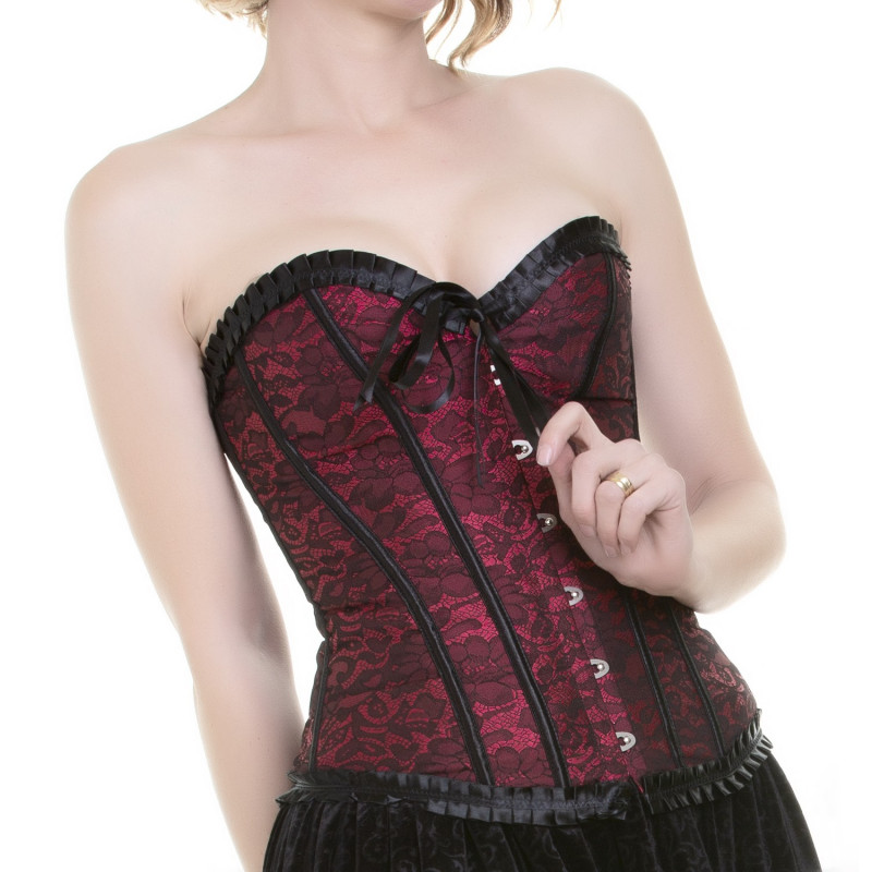 Corsé Rojo y Negro