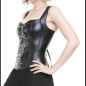 Faux Leather Corset with Buckles Faux Leather Corset with Buckles