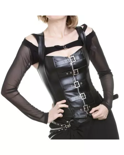 Faux Leather Corset with Buckles from Crazyinlove Brand at €29.90