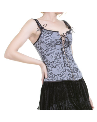 corset gris con tirantes