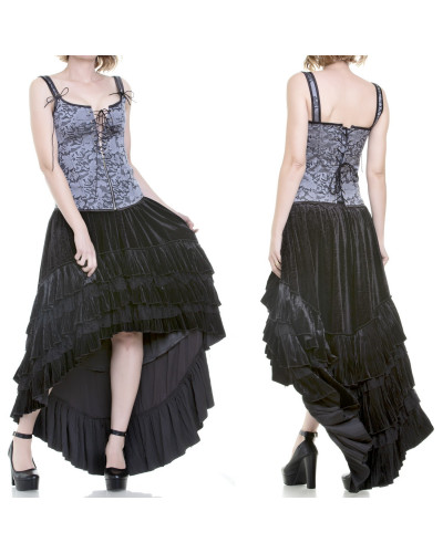corset gris con tirantes