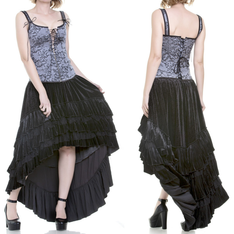 Corset Gris avec Bretelles