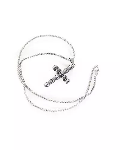 Halskette mit Kreuz mit Totenköpfen der Crazyinlove -Marke für 12,00 €