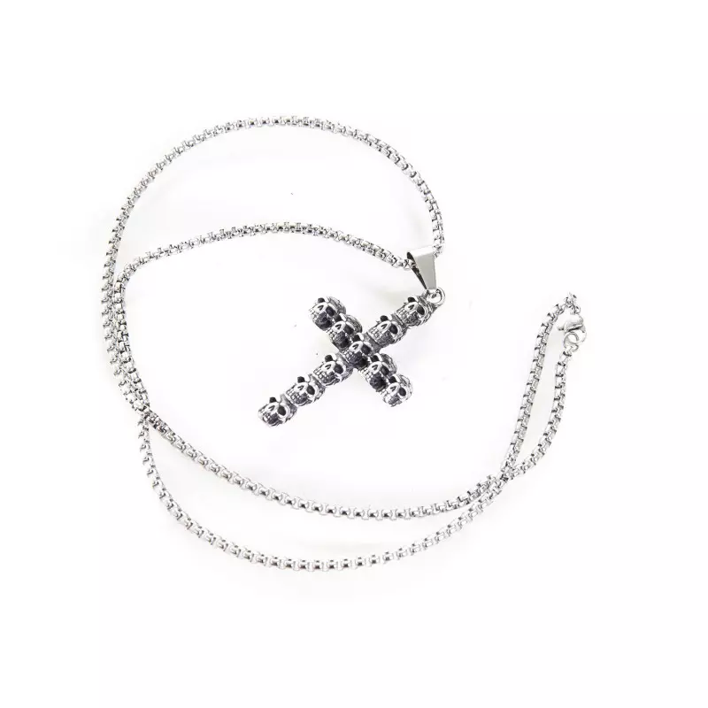 Necklace with Cross with Skulls from Crazyinlove Brand at €12.00