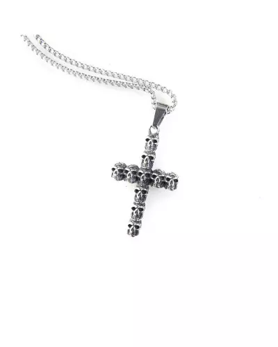 Halskette mit Kreuz mit Totenköpfen der Crazyinlove -Marke für 12,00 €
