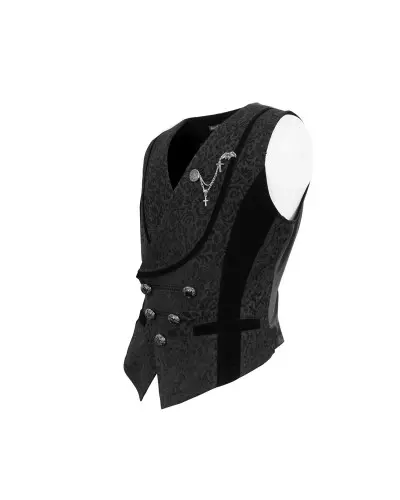 Black Vest with Brocade for Men from Devil Fashion Brand at €77.00