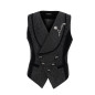 Black Vest with Brocade for Men Black Vest with Brocade for Men