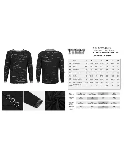 T-Shirt Déchiré pour Homme de la Marque Devil Fashion à 53,90 €
