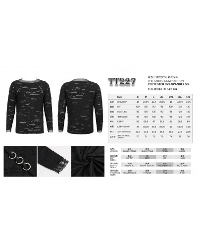 Zerrissenes T-Shirt für Männer