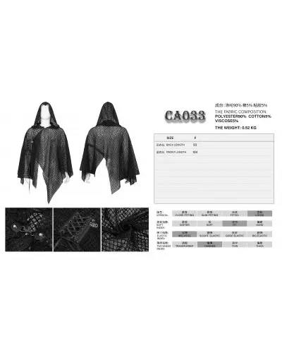 Capa Corta Negra para Hombre marca Devil Fashion a 67,50 €
