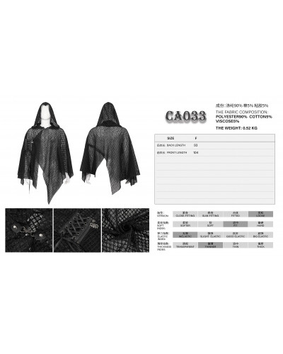 Long Black Cape for Men