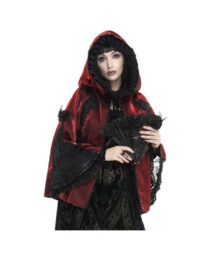 Red Short Cape with Hood