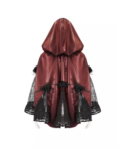 Cape Courte Rouge avec Capuche de la Marque Devil Fashion à 105,00 €