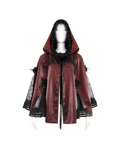 Kurzer Roter Umhang mit Kapuze der Devil Fashion-Marke für 105,00 €
