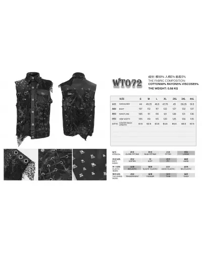Asymmetric Vest for Men from Devil Fashion Brand at €125.00