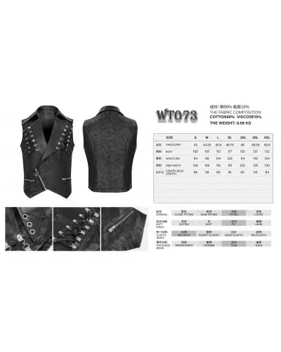 Vest with Lacings for Men from Devil Fashion Brand at €99.90