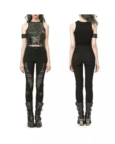 Pants with Mesh from Punk Rave Brand at €65.50
