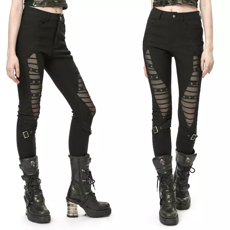 Punk Rave Womens Sexy Ripped Mesh Leggings Gothic Punk Tattered Slimming  Pants Trousers : : Clothing, Shoes & Accessories