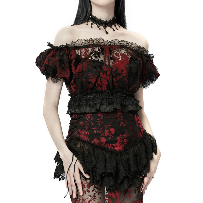 Top Preto e Vermelho Top Preto e Vermelho