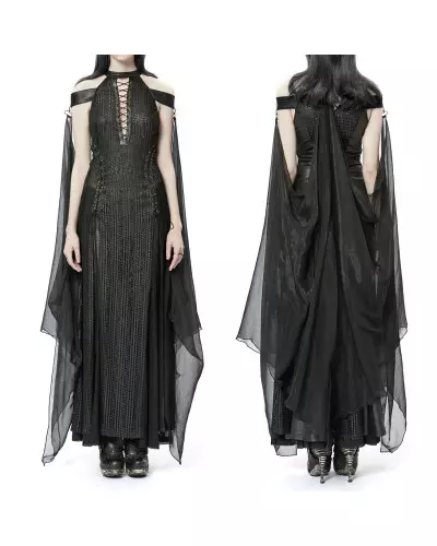 Dress With Cape Made of Tulle from Punk Rave Brand at €110.00