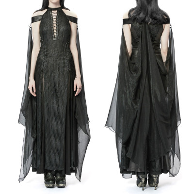Kleid mit Umhang aus Tüll