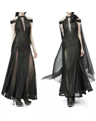 Kleid mit Umhang aus Tüll der Punk Rave-Marke für 110,00 €
