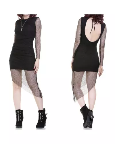 Vestido Negro de Rejilla marca Style a 19,90 €