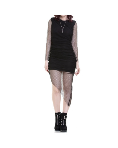 Vestido Negro de Rejilla