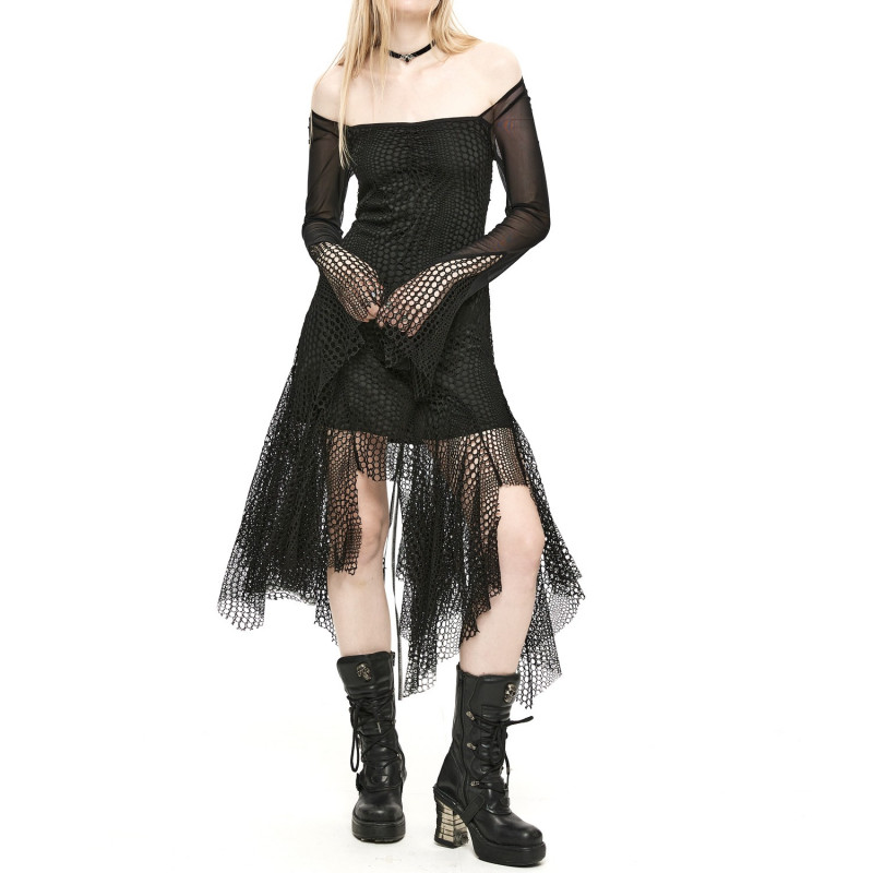 Dress with Tulle and Mesh