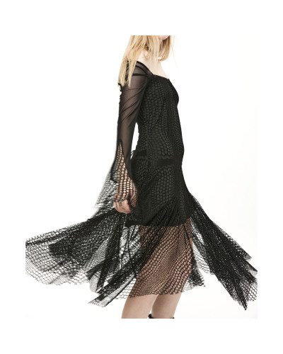 Vestido con Tul y Rejilla